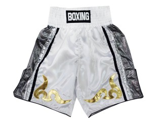 Shorts Boxe Anglaise Personnalisé : KNBSH-030-Blanc